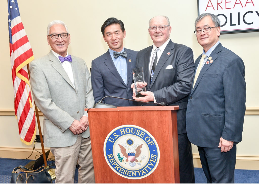 MEMBERS OF AREAA RECEIVING AN AWARD FROM US HOUSE OF REPRESENTATIVES