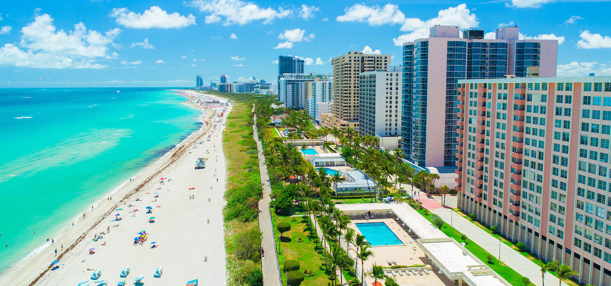 Greater Miami Coastline with buildings