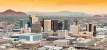 Greater Phoenix skyline with tall buildings